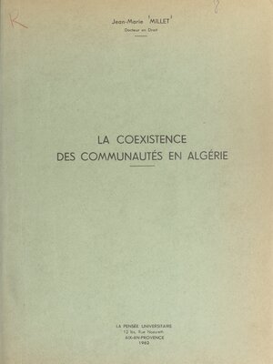 cover image of La coexistence des communautés en Algérie